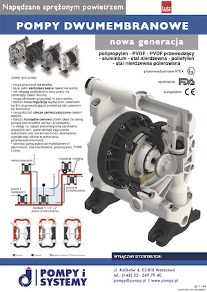 Nowa generacja pomp membranowych LUTZ - katalog